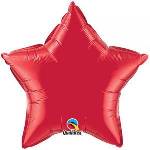 20" / 51cm Solid Colour Star Ruby Red Qualatex #99606