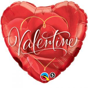 18" / 46cm Valentine Romantic Rose Qualatex #40857