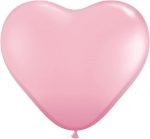 6″ / 15cm 100ct / 100szt Solid Colour Heart Latex Pink Qualatex #43642