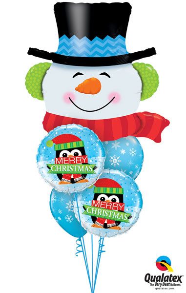 Bukiet 104 - 36" / 91cm Smilin' Snowman Qualatex #19040, 18973_2, 33531_2