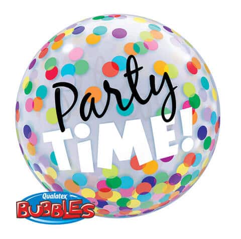 22" / 56cm Party Time! Colourful Dots Qualatex #23636