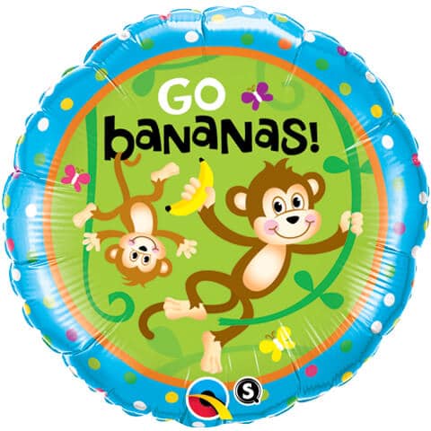 18" / 46cm Birthday Monkeys - Go Bananas Qualatex #49927