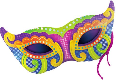 38" / 96cm Mardi Gras Mask Qualatex #46060