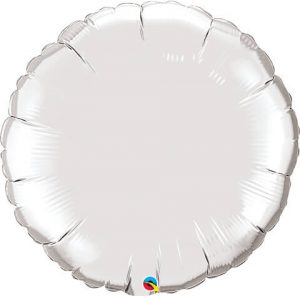 36″ / 91cm Solid Colour Round Silver Qualatex #12683