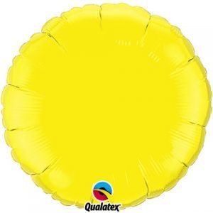 18″ / 46cm Solid Colour Round Yellow Qualatex #12915