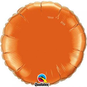 18″ / 46cm Solid Colour Round Orange Qualatex #12916