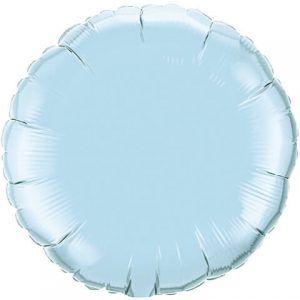 18″ / 46cm Solid Colour Round Pearl Light Blue Qualatex #63745