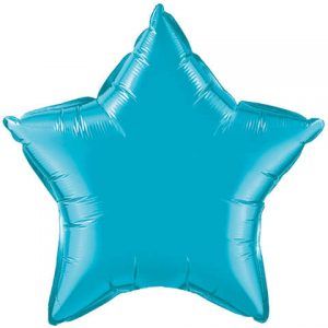 20 ″ / 51cm Solid Color Star Turquoise Qualatex # 24819