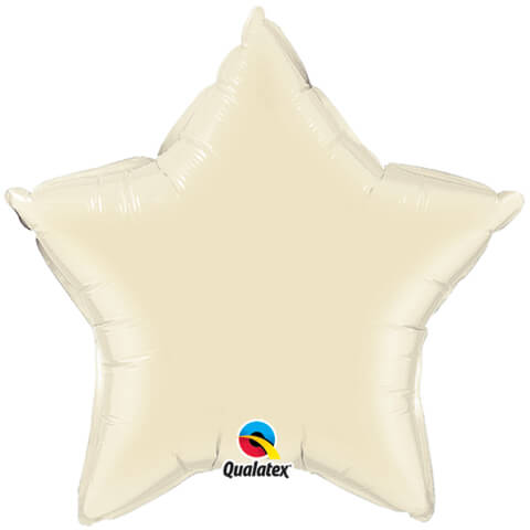20″ / 51cm Solid Colour Star Pearl Ivory Qualatex #54806