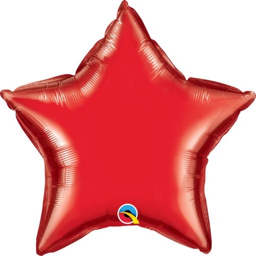 20" / 51cm Solid Colour Star Ruby Red Qualatex #99606