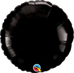 18″ / 46cm Solid Colour Round Onyx Black Qualatex #12907