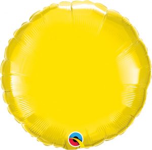 18″ / 46cm Solid Colour Round Yellow Qualatex #12915