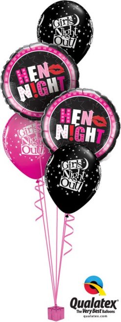Bukiet 537 Hen Night Black & Pink Qualatex #14056-2 36986-3