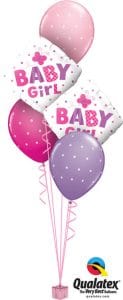 Bukiet 553 Baby Girl Butterfly Qualatex #14659-2 18464-3