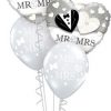 Bukiet 560 Bride & Groom Hearts Qualatex #15771-2 18654-3