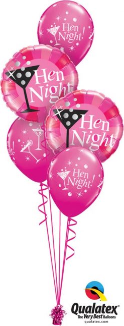 Bukiet 536 Hen Night Champagne Qualatex #15828-2 19135-3