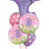 Bukiet 546 Elephant Baby Girl Qualatex #16136 13929-2 86421-2