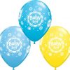 11" / 28cm Baby Boy Dots Qualatex #18506-1