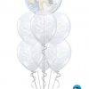 Bukiet 41 Double Bubble White & Ivory Floating Hearts Qualatex #29489 37200-6