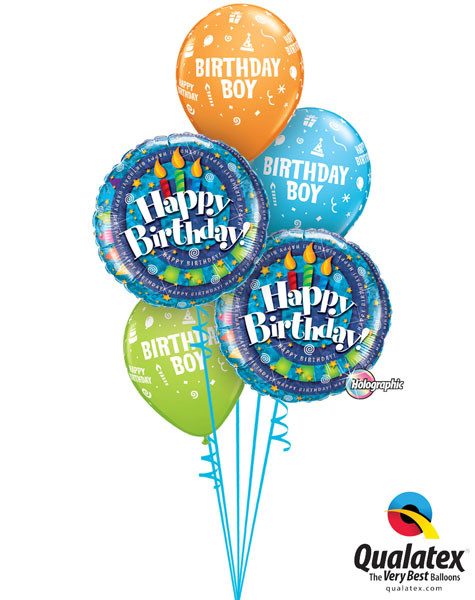 Bukiet 79 Birthday Spiral & Candels Qualatex #35340-2 17920-3
