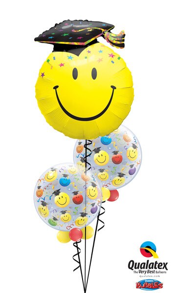 Bukiet 532 Smiley Grad Bubbles Qualatex #40379 18694-2