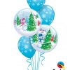 Bukiet 473 Festive Trees & Snowmen Qualatex #31851-2 33531-3