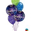 Bukiet 639 Balloon Year's Day Qualatex #40085-2 12580-3