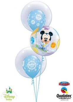 Bukiet 30 Deco Bubble Disney Baby Mickey Qualatex #16432 68825-2 17803-2