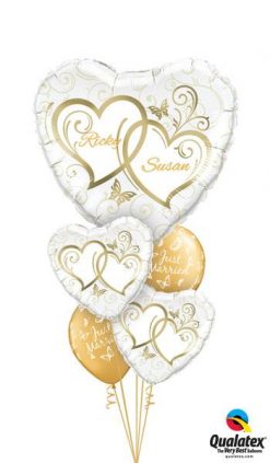 Bukiet 160 Entwined Heart Qualatex #17244 15668-2 38700-2