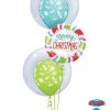 Bukiet 103 Deco Bubble Clear & Merry Little Christmas Qualatex #68825-2 18953