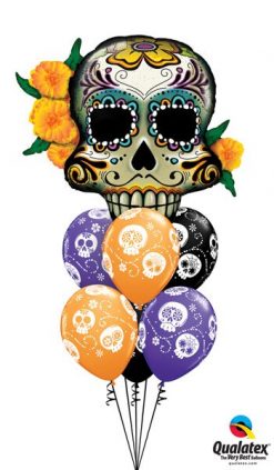 Bukiet 358 Day Of The Dead Skull Qualatex #44228 47347-6