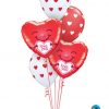 Bukiet 509 Love You Smiley Heart Qualatex #21823-2 76928-3