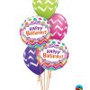 Bukiet 348 Birthday Chevron Dots #28124-2 45389-3