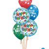 Bukiet 328 Birthday Exploding Blocks Qualatex #25541-2 44798-3