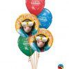 Bukiet 274 Birthday Smilin' Chimp Qualatex #25496-2 43059-3