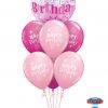 Bukiet 325 Birthday Pink Starburst Sparkle Qualatex #43121 25588-6