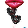 Bukiet 132 Big Red Kissey Lips Qualatex #16451 21831-2