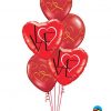Bukiet 504 L(Heart)VE Red Qualatex #46079-2 40862-3