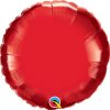 18" / 46cm Solid Colour Round Ruby Red Qualatex #99582