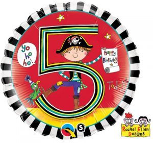18" / 46cm Rachel Ellen - Age 5 Pirate Stripes Qualatex #24160