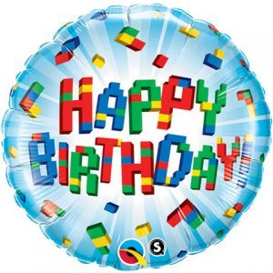 18" / 46cm Birthday Exploding Blocks Qualatex #25541