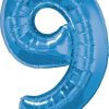 34" / 86cm Number Nine Sapphire Blue Qualatex #30547