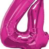 34" / 86cm Number Four Magenta Qualatex #30567