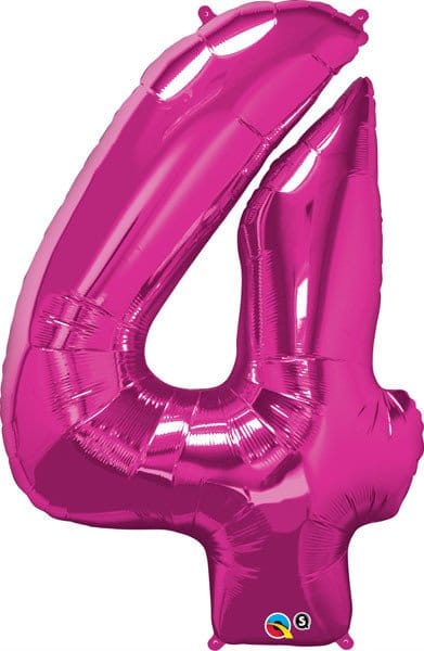 34" / 86cm Number Four Magenta Qualatex #30567