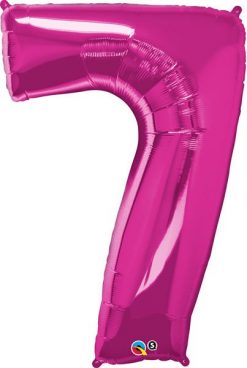 34" / 86cm Number Seven Magenta Qualatex #30589