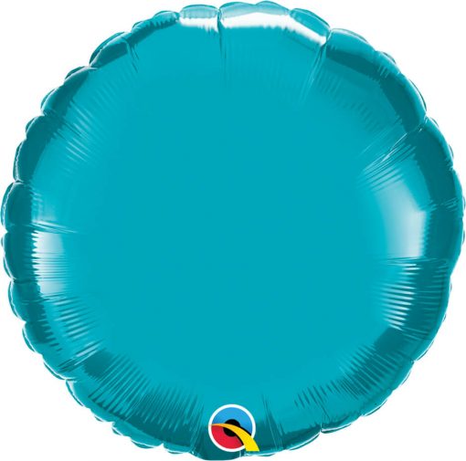18″ / 46cm Solid Colour Round Turquoise Qualatex #30749