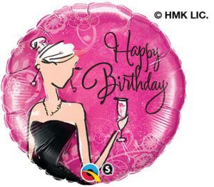 18" / 46cm Birthday Black Dress Qualatex #45330
