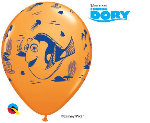 12" / 30cm 6szt Disney•Pixar Dory & Friends Asst of Yellow, Orange, Robin's Egg Blue Qualatex #45534