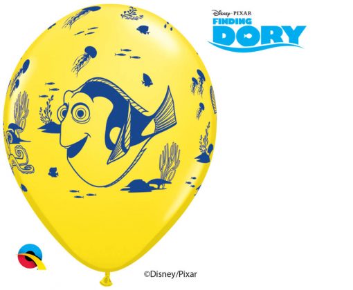 12" / 30cm 6szt Disney•Pixar Dory & Friends Asst of Yellow, Orange, Robin's Egg Blue Qualatex #45534