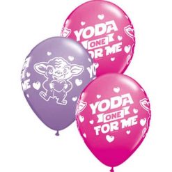 11" / 28cm Star Wars: Yoda One For Me Assorted Wild Berry & Spring Lilac Qualatex #46065-1